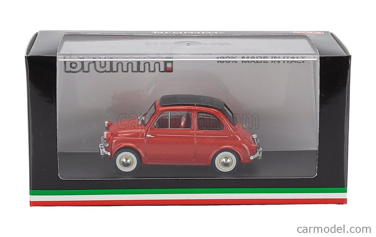 Fiat 500 Nuova Closed 1958 1:43 Brumm červená - červená