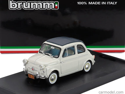 Fiat 500 Nuova Closed 1958 1:43 Brumm sivá Chiaro - svetlosivá