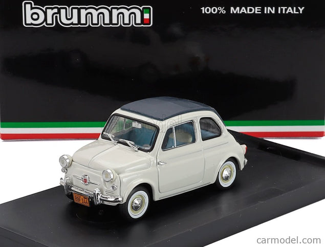 Fiat 500 Nuova Closed 1958 1:43 Brumm sivá Chiaro - svetlosivá