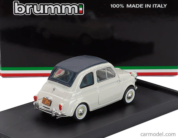 Fiat 500 Nuova Closed 1958 1:43 Brumm sivá Chiaro - svetlosivá