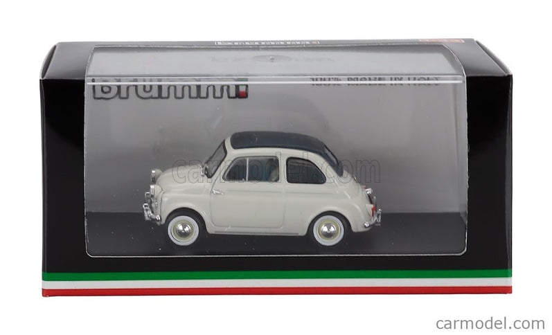 Fiat 500 Nuova Closed 1958 1:43 Brumm sivá Chiaro - svetlosivá