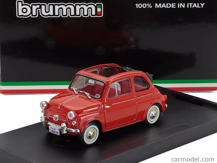 Fiat 500 America Aperta Open 1958 1:43 Brumm červená - červená