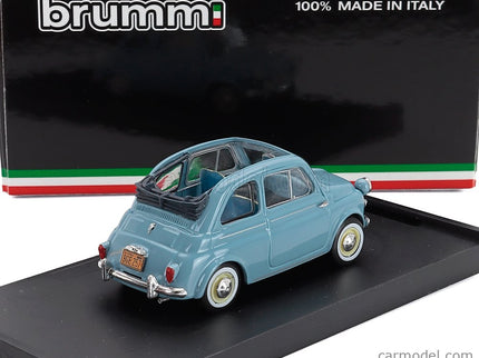 Fiat 500 America Aperta Open 1958 1:43 Brumm bledomodrá Chiaro - svetlomodrá