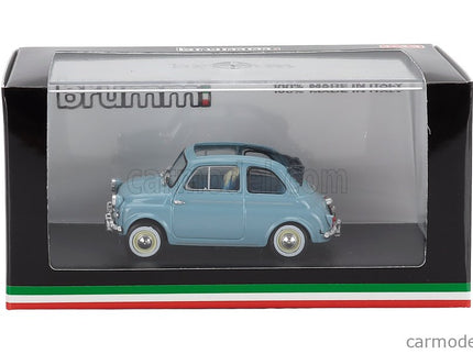Fiat 500 America Aperta Open 1958 1:43 Brumm bledomodrá Chiaro - svetlomodrá