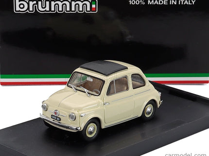 Fiat 500 Nuova Chiusa Closed 1959 1:43 Brumm slonovinová - Avorio