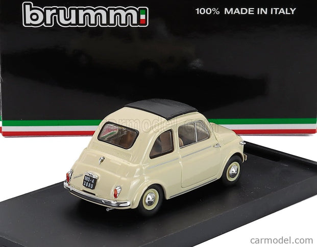 Fiat 500 Nuova Chiusa Closed 1959 1:43 Brumm slonovinová - Avorio