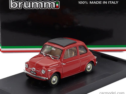 Fiat 500 Nuova Chiusa Closed 1959 1:43 Brumm červená Corallo - červená