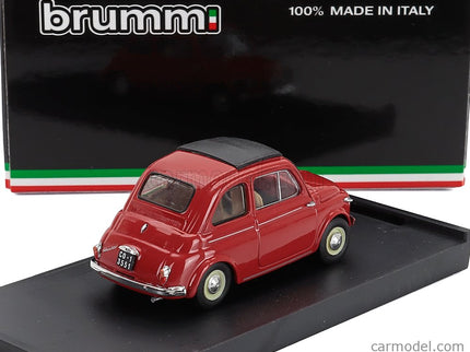 Fiat 500 Nuova Chiusa Closed 1959 1:43 Brumm červená Corallo - červená