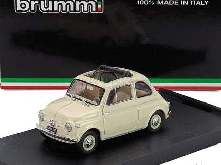 Fiat 500 Nuova Aperta Open 1959 1:43 Brumm Avorio - Avory