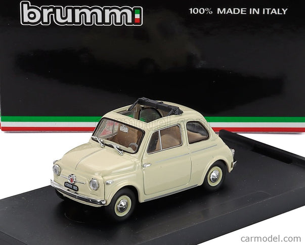 Fiat 500 Nuova Aperta Open 1959 1:43 Brumm Avorio - Avory