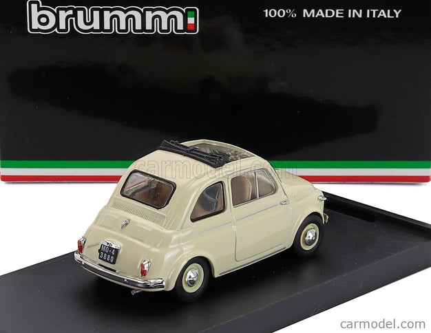 Fiat 500 Nuova Aperta Open 1959 1:43 Brumm Avorio - Avory