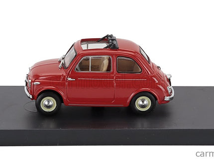 Fiat 500 Nuova Aperta Open 1959 1:43 Brumm červená Corallo - červená