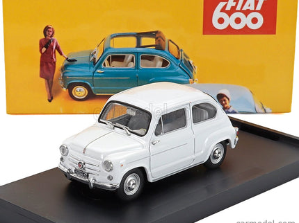 Fiat 600D Berlina 1960 1:43 Brumm biela - biela