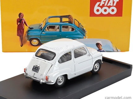 Fiat 600D Berlina 1960 1:43 Brumm biela - biela