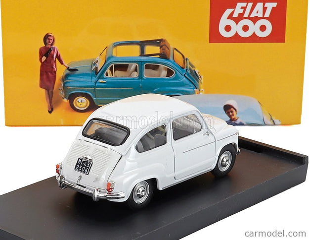 Fiat 600D Berlina 1960 1:43 Brumm biela - biela