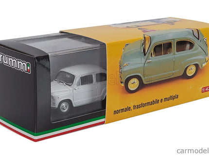 Fiat 600D Berlina 1960 1:43 Brumm biela - biela
