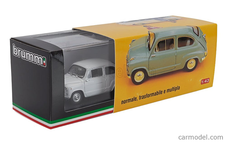 Fiat 600D Berlina 1960 1:43 Brumm biela - biela