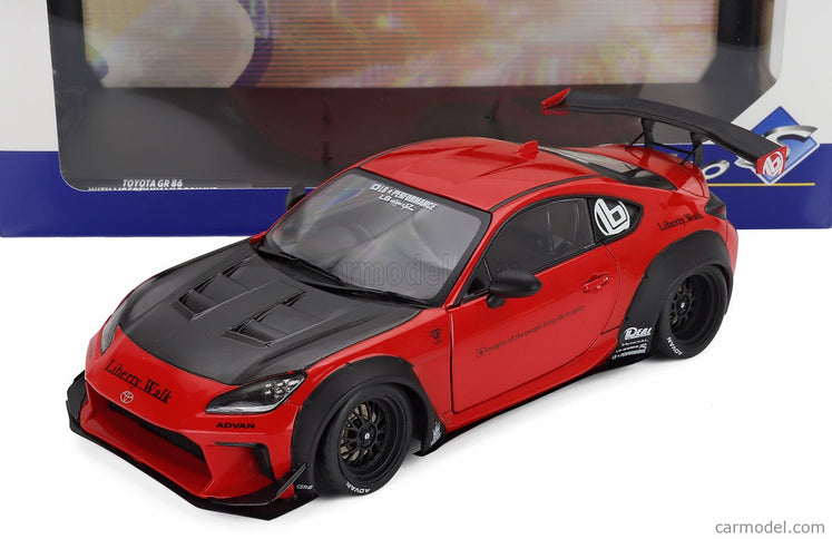 Toyota GR86 Lbwk Body Kit Coupe 2024 1:18 Solido červená čierna