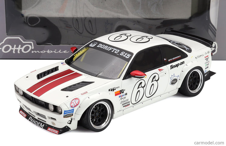 Nissan Silvia (S14) N°66 Boss Rocket Bunny 2024 1:18 Otto Mobile biela