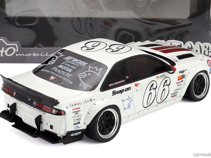 Nissan Silvia (S14) N°66 Boss Rocket Bunny 2024 1:18 Otto Mobile biela