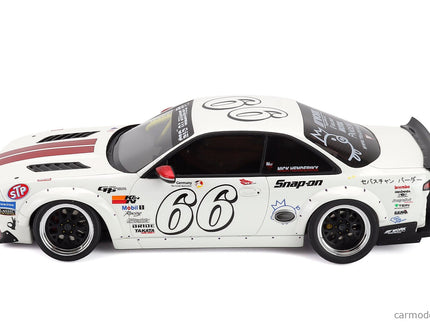 Nissan Silvia (S14) N°66 Boss Rocket Bunny 2024 1:18 Otto Mobile biela