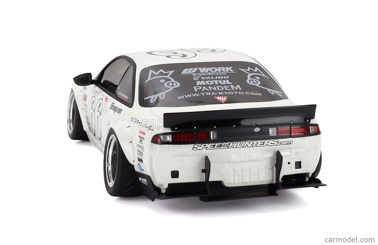 Nissan Silvia (S14) N°66 Boss Rocket Bunny 2024 1:18 Otto Mobile biela