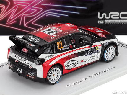 Lancia Ypsilon HF Integrale RALLY2 Team HF Corse N°22 Rally Montecarlo 2026 Nikolay Gryazin - Konstantin Aleksandrov 1:43 Spark Model biela čierna červená