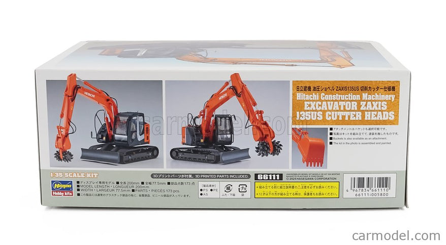 Hitachi Fiat I35US Zaxis Escavatore Cingolato Tractor 2012 - Excavator 1:35 Hasegawa /