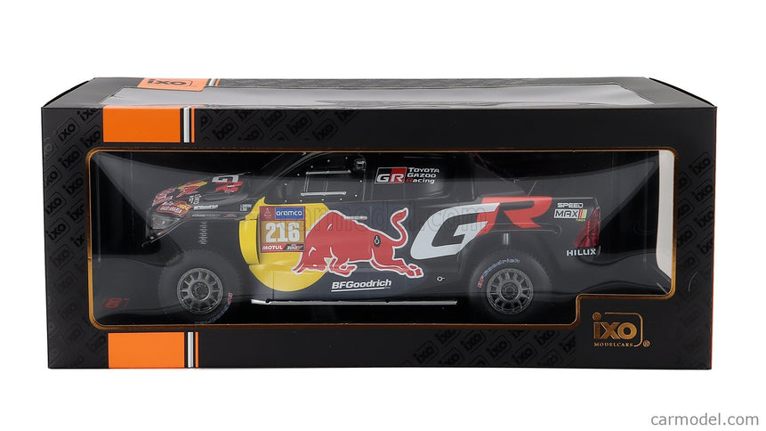 Toyota GR Dkr Hilux Team Toyota Gazoo Racing N°216 Rally Dakar 2024 Seth Quinter - Dennis Zenz 1:18 IXO Models čierna žltá červená