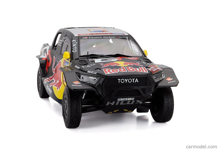 Toyota GR Dkr Hilux Team Toyota Gazoo Racing N°206 Rally Dakar 2024 Lucas Moraes - Armand Monleon 1:18 IXO Models čierna žltá červená