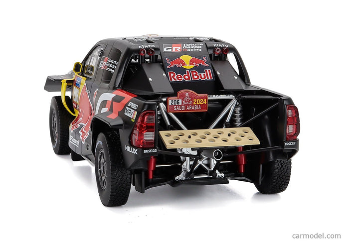 Toyota GR Dkr Hilux Team Toyota Gazoo Racing N°206 Rally Dakar 2024 Lucas Moraes - Armand Monleon 1:18 IXO Models čierna žltá červená