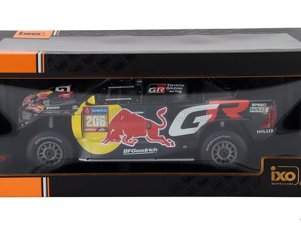 Toyota GR Dkr Hilux Team Toyota Gazoo Racing N°206 Rally Dakar 2024 Lucas Moraes - Armand Monleon 1:18 IXO Models čierna žltá červená