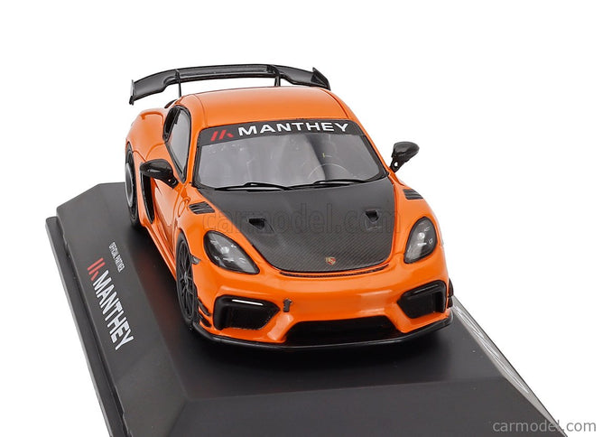 Porsche 718 (982) Cayman GT4 RS Manthey Kit 2024 1:43 Spark Model Pastel oranžová čierna