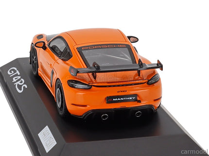 Porsche 718 (982) Cayman GT4 RS Manthey Kit 2024 1:43 Spark Model Pastel oranžová čierna