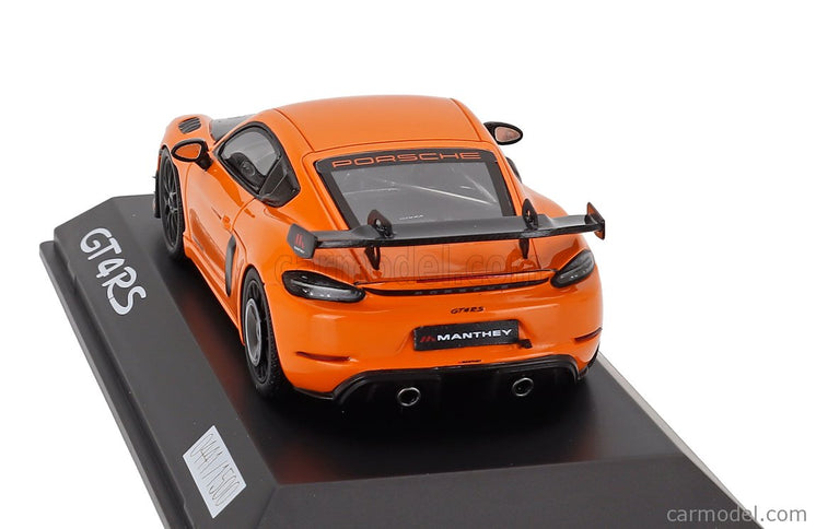 Porsche 718 (982) Cayman GT4 RS Manthey Kit 2024 1:43 Spark Model Pastel oranžová čierna