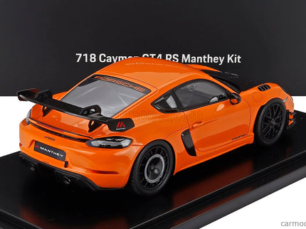 Porsche 718 (982) Cayman GT4 RS 2024 1:18 Spark Model Pastel oranžová čierna