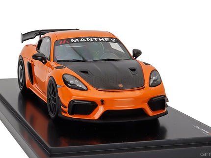 Porsche 718 (982) Cayman GT4 RS 2024 1:18 Spark Model Pastel oranžová čierna