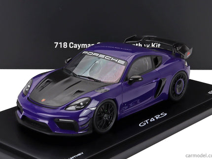Porsche 718 (982) Cayman GT4 RS Manthey Kit 2024 1:18 Spark Model Ultraviolet fialová čierna