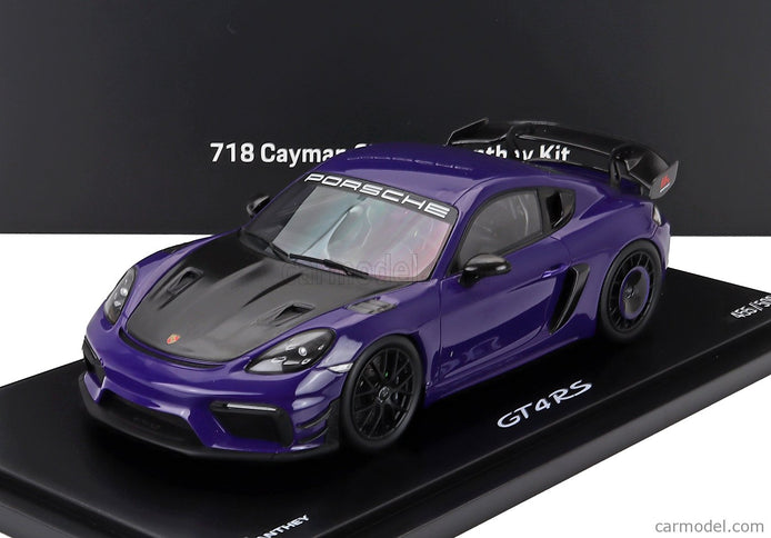 Porsche 718 (982) Cayman GT4 RS Manthey Kit 2024 1:18 Spark Model Ultraviolet fialová čierna