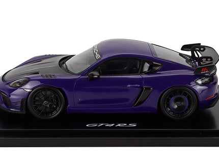 Porsche 718 (982) Cayman GT4 RS Manthey Kit 2024 1:18 Spark Model Ultraviolet fialová čierna