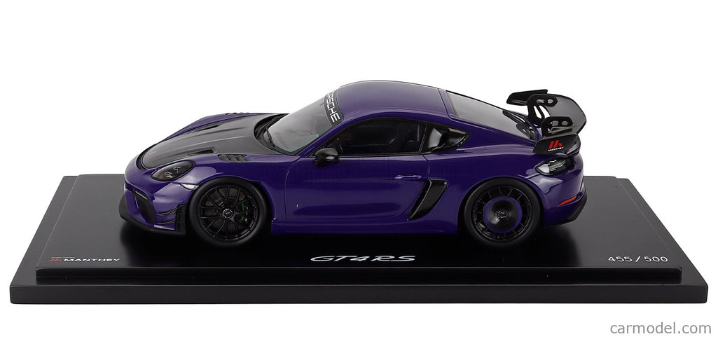 Porsche 718 (982) Cayman GT4 RS Manthey Kit 2024 1:18 Spark Model Ultraviolet fialová čierna