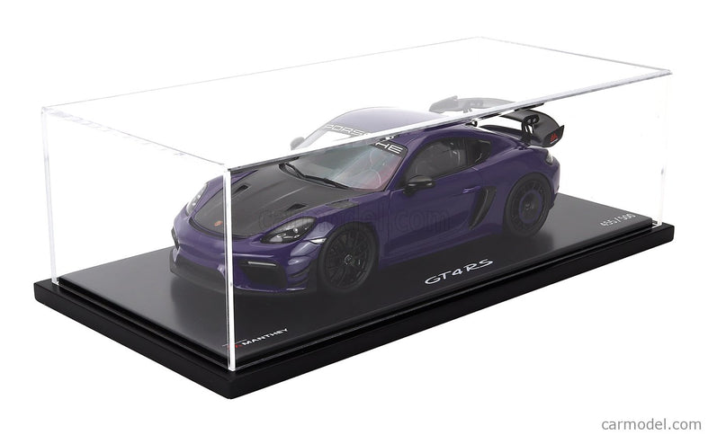 Porsche 718 (982) Cayman GT4 RS Manthey Kit 2024 1:18 Spark Model Ultraviolet fialová čierna