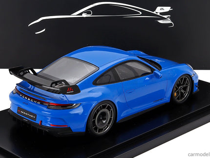 Porsche 911 992-2 GT3 Coupe Manthey Kit 2024 1:18 Spark Model Shark modrá