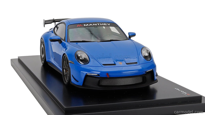 Porsche 911 992-2 GT3 Coupe Manthey Kit 2024 1:18 Spark Model Shark modrá