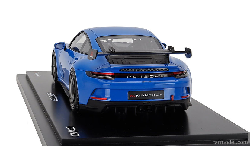Porsche 911 992-2 GT3 Coupe Manthey Kit 2024 1:18 Spark Model Shark modrá