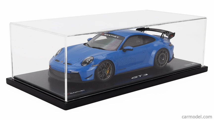 Porsche 911 992-2 GT3 Coupe Manthey Kit 2024 1:18 Spark Model Shark modrá