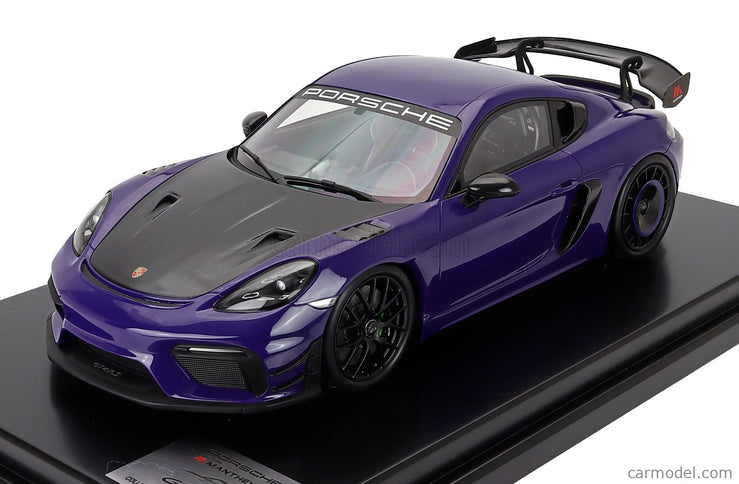 Porsche 718 (982) Cayman GT4 RS Manthey Kit 2024 1:12 Spark Model Ultraviolet fialová čierna