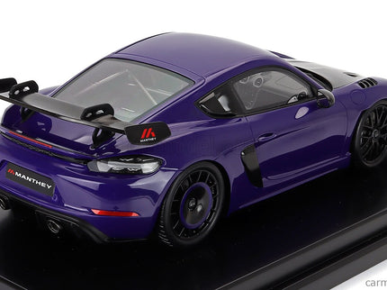 Porsche 718 (982) Cayman GT4 RS Manthey Kit 2024 1:12 Spark Model Ultraviolet fialová čierna