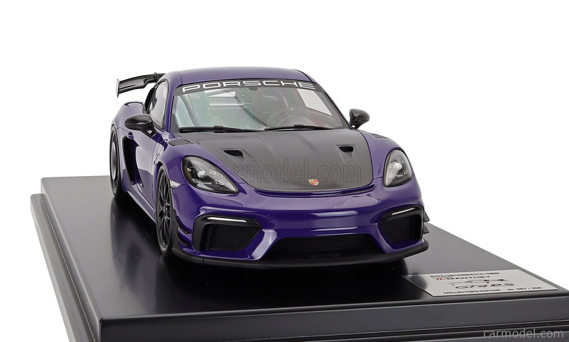 Porsche 718 (982) Cayman GT4 RS Manthey Kit 2024 1:12 Spark Model Ultraviolet fialová čierna