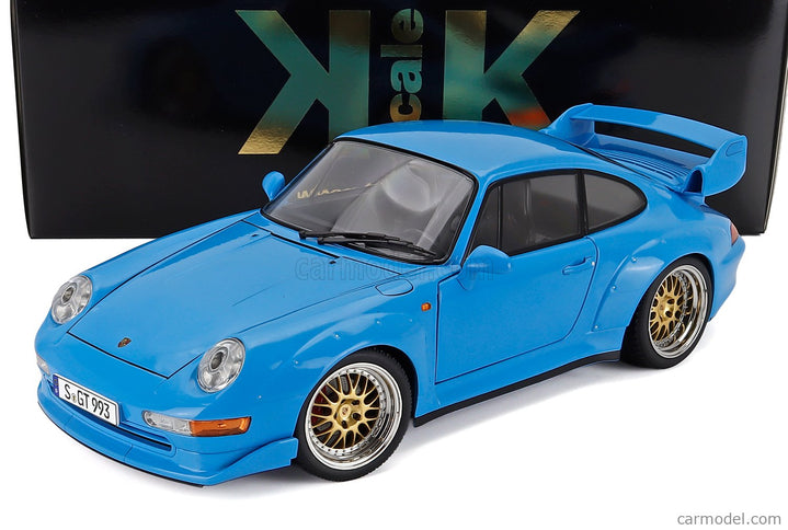 Porsche 911 993 GT2 Coupe 1996 - Cerchi Bbs - Bbs Disky 1:12 KK Scale svetlomodrá